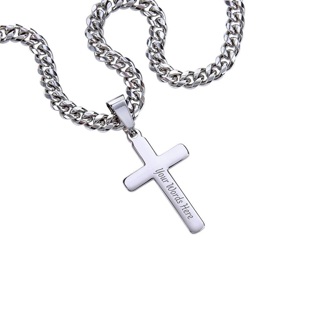 Faithful Expression: The Artisan Cross on Cuban Link Chain for Dad