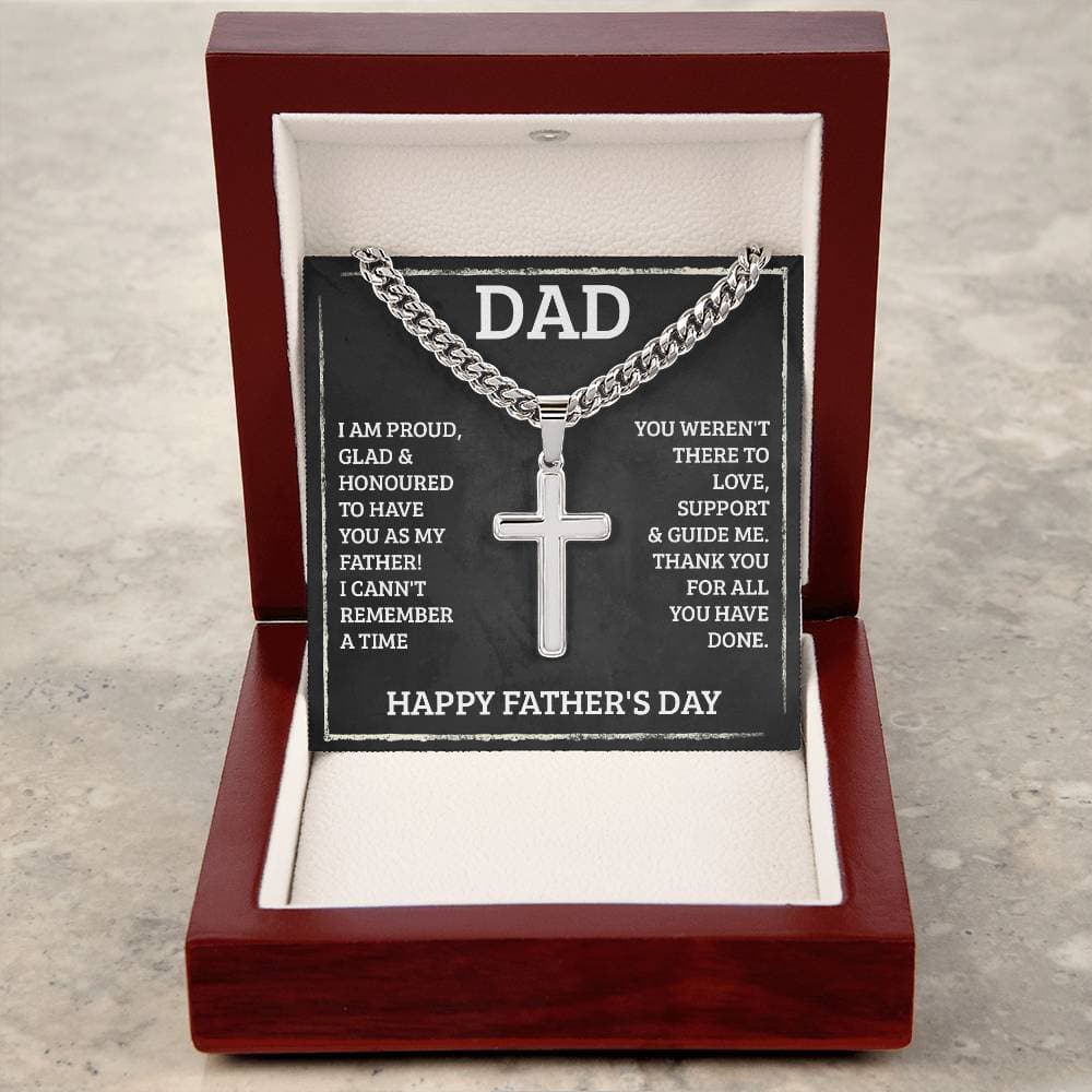 Faithful Expression: The Artisan Cross on Cuban Link Chain for Dad