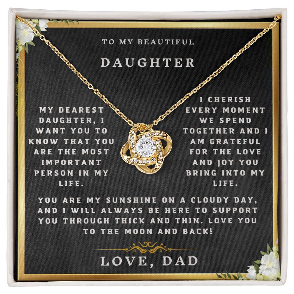 To My Beautiful Daughter - necklace