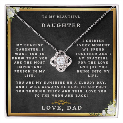 To My Beautiful Daughter - necklace