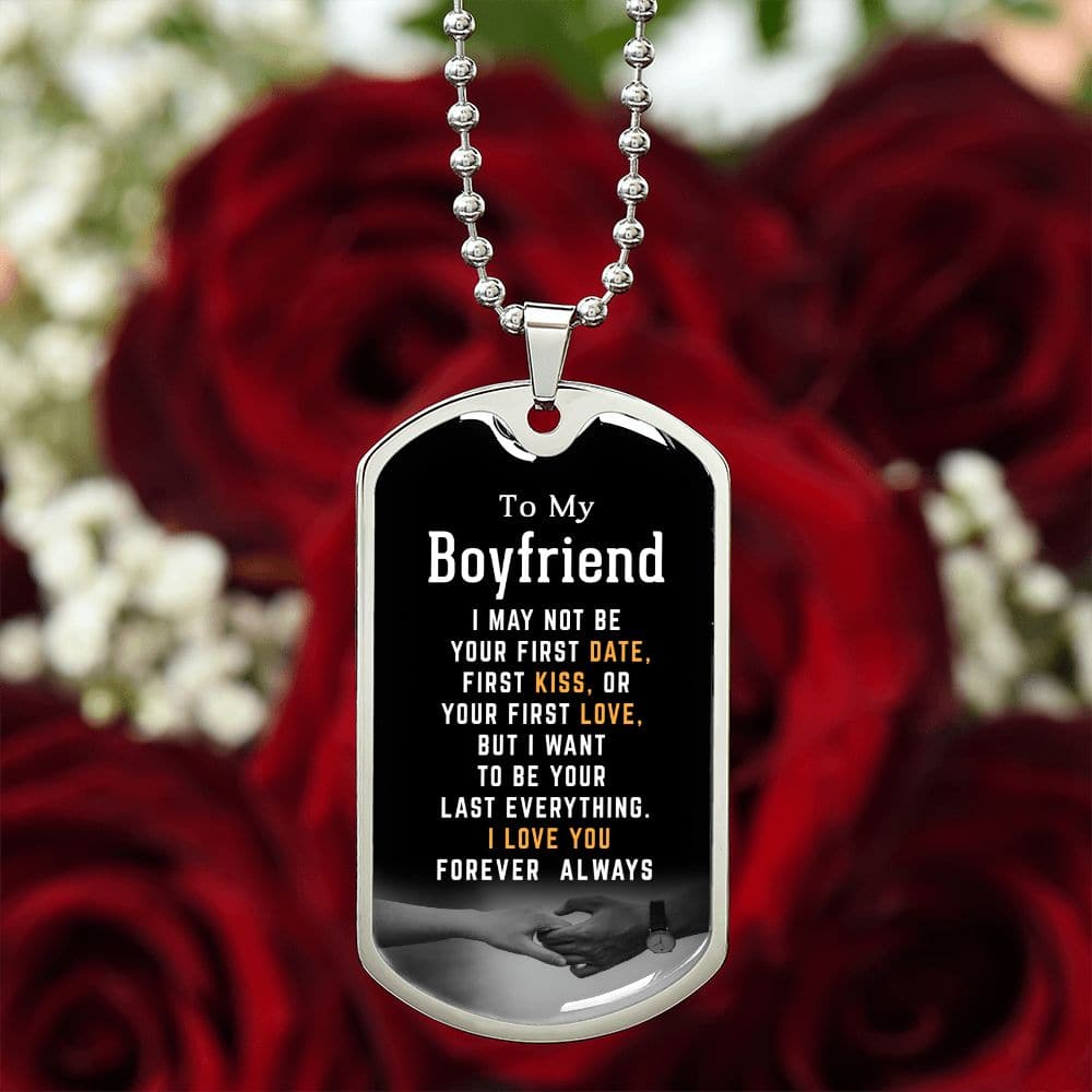 To My Boyfriend - Dog Tag Necklace