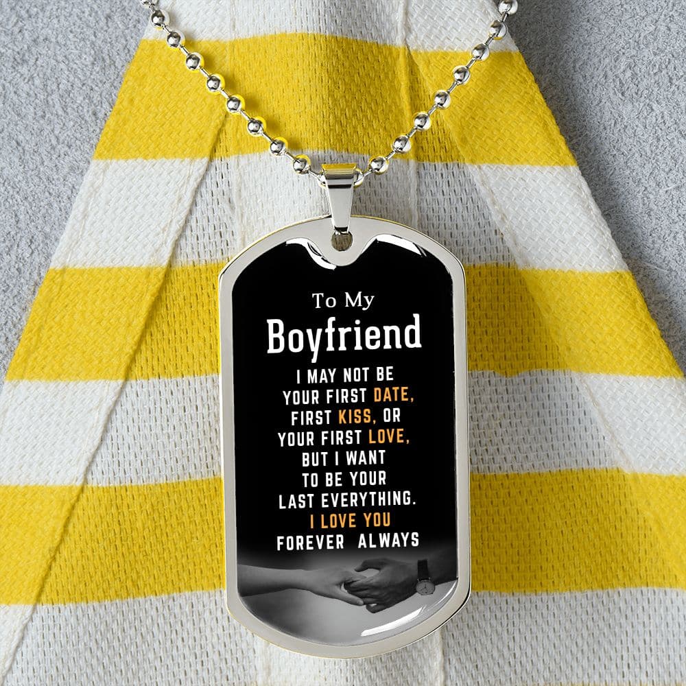 To My Boyfriend - Dog Tag Necklace