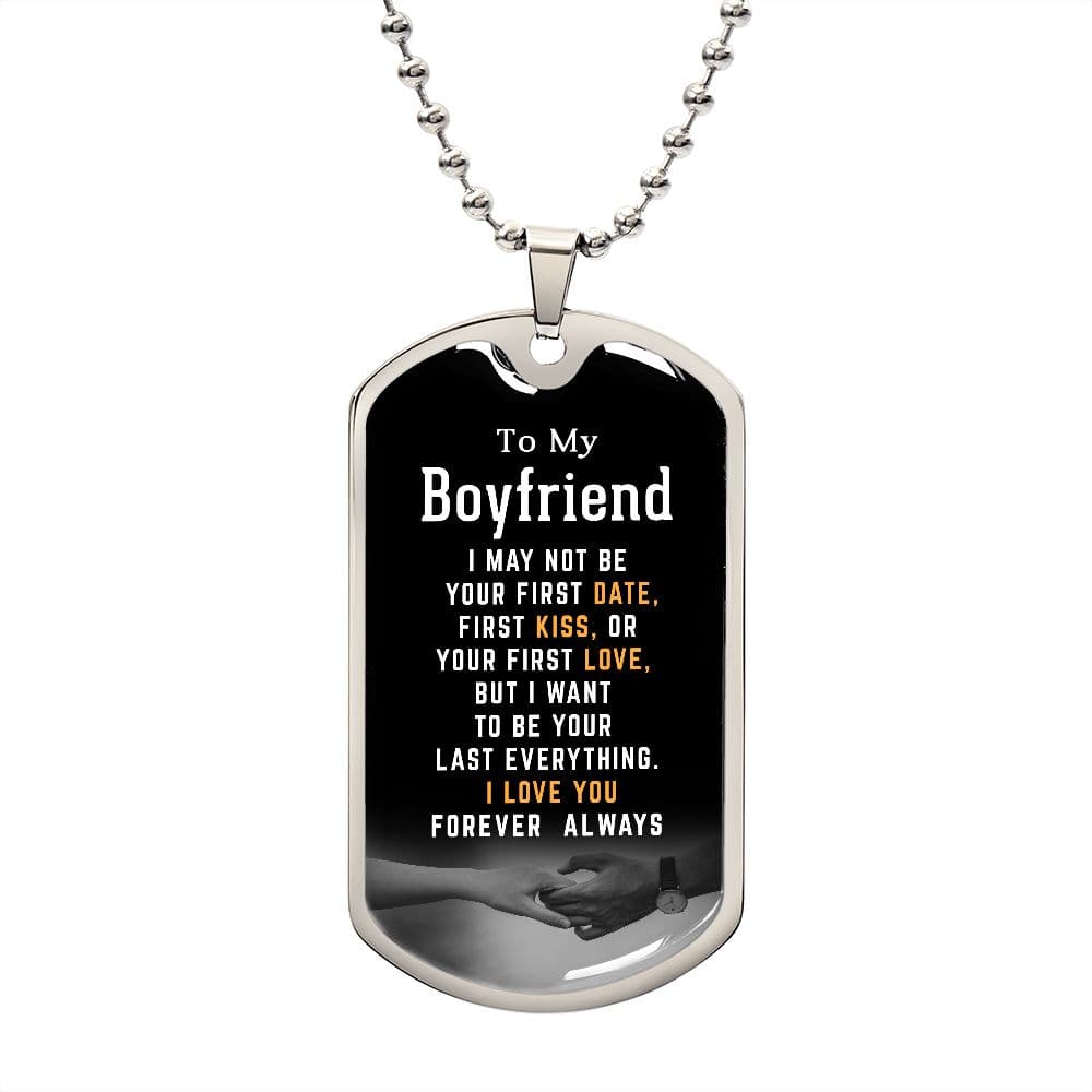 To My Boyfriend - Dog Tag Necklace