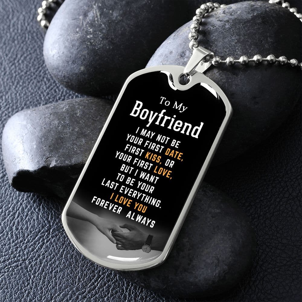 To My Boyfriend - Dog Tag Necklace