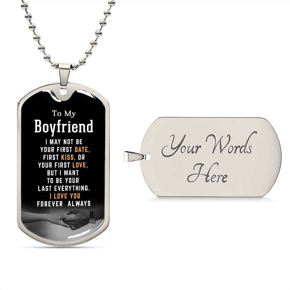 To My Boyfriend - Dog Tag Necklace