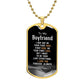To My Boyfriend - Dog Tag Necklace
