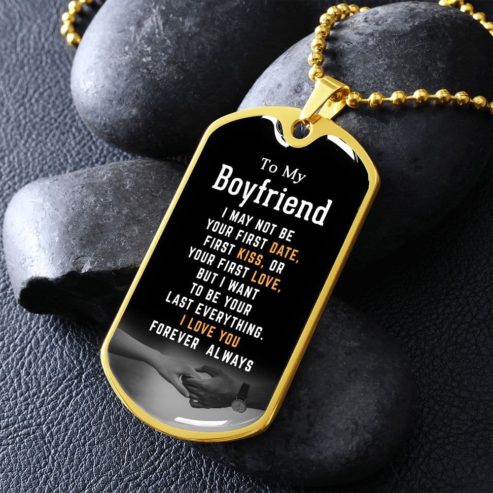 To My Boyfriend - Dog Tag Necklace