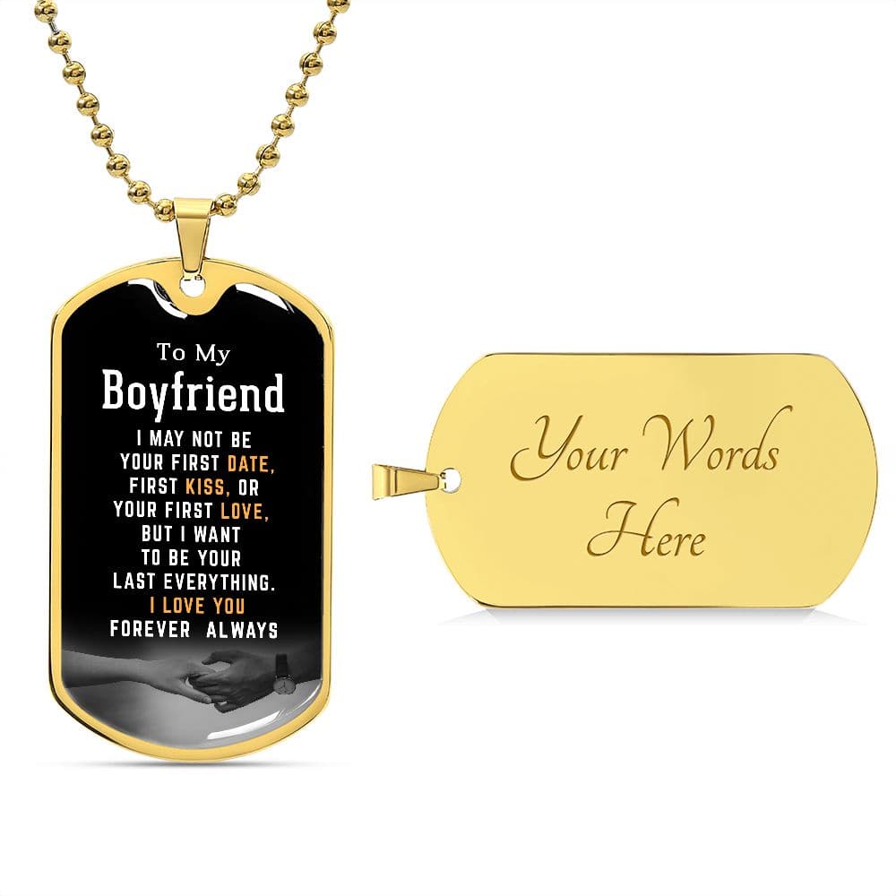 To My Boyfriend - Dog Tag Necklace