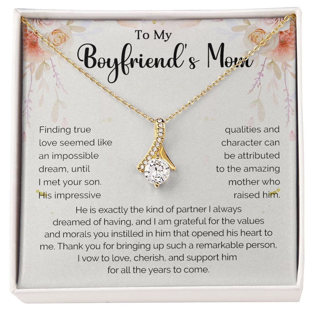To My Boyfriend's Mom Necklace | Mother in Law Jewelry Gift
