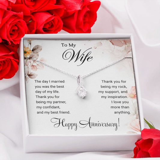 To My Wife Necklace, Anniversary Gift For Wife