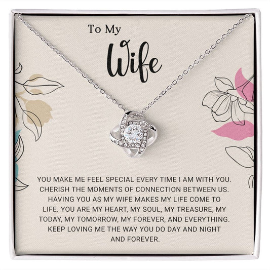 To My Wife I Love Knot Necklace