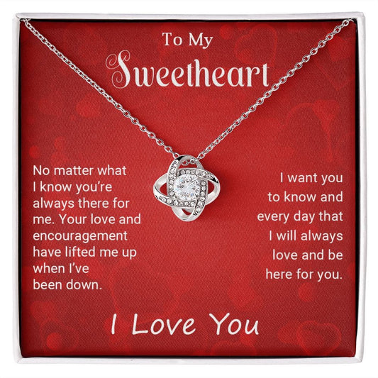 To My Soulmate Necklace I Love Knot Necklace