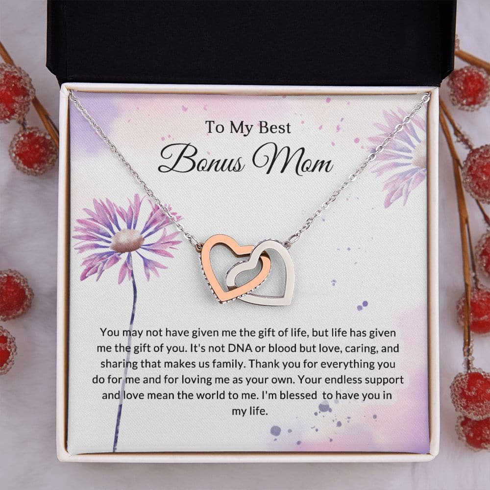 Bonus Mom Necklace, Step Mom Gift for  Birthday & Mother's Day